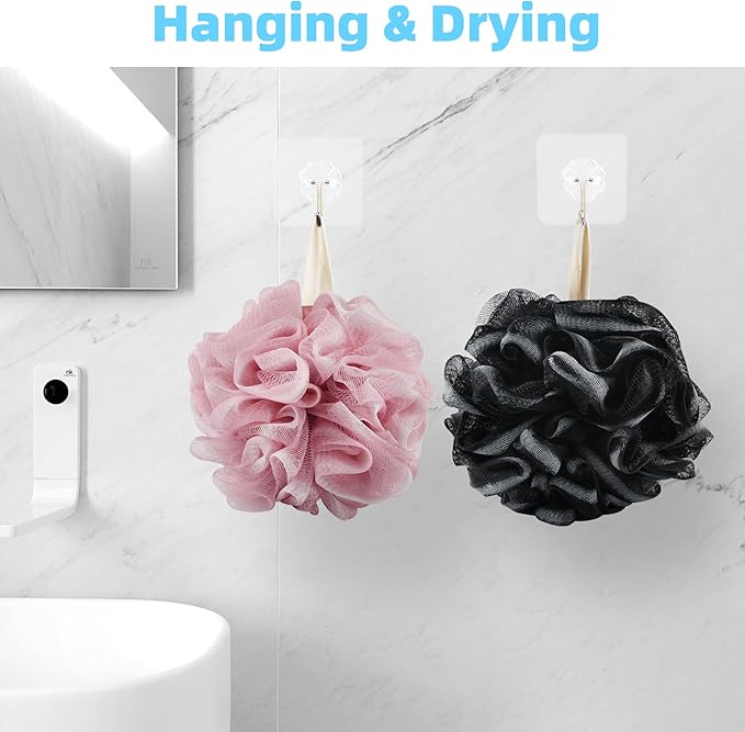 Chuya 4 Pack Bath Loofahs Sponge 70g,Shower Sponges Loofah Body Scrubber Balls for Body Cleaning Soft mesh