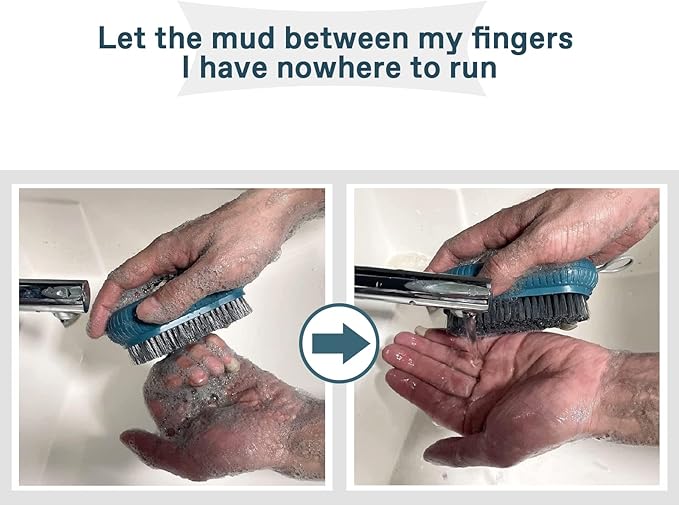 VWMYQ Heavy Duty Nail Brush Fingernail Scrub Brush, Durable Stiff Bristles Nail Scrub Brush, Hand and Nail Cleaning Brush for Men & Mechanics (Hand Wash Brush - Blue)