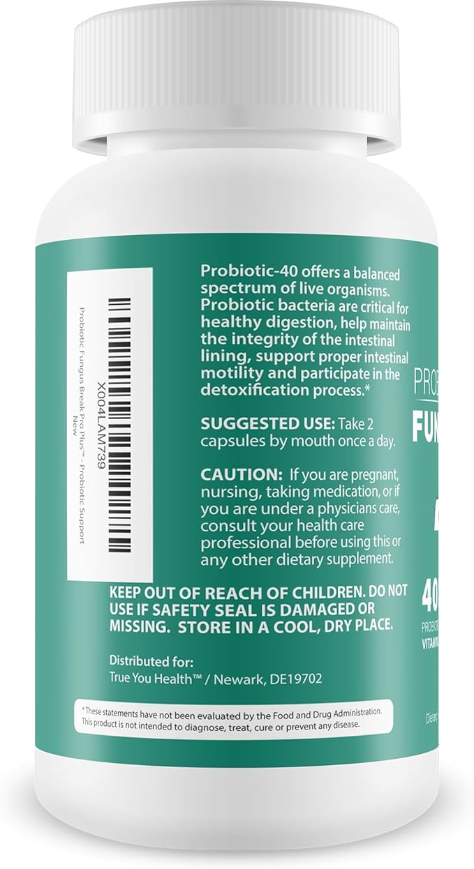 Probiotic Fungus Break Pro Plus - Improved Formula - Our Best Nail Fungus Probiotics For Nail Fungus Care - Best Nail Fungus Pills - Natural Nail Fungus Care Best Nail Fungus Treatment Probiotic Pills