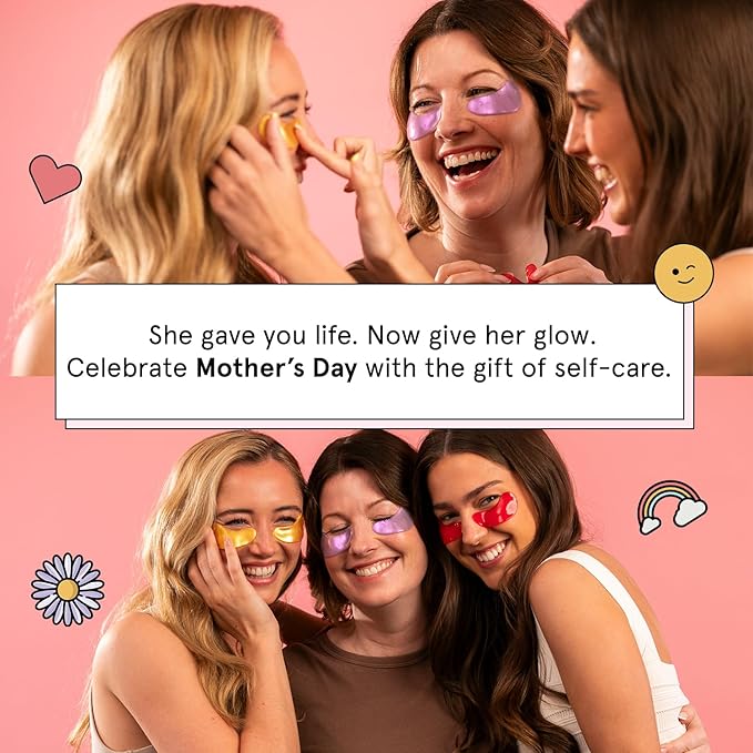 grace & stella Retinol Under Eye Patches for Puffy Eyes and Dark Circles, Restoring Gel Under Eye Masks with Hyaluronic Acid - Vegan Cruelty-Free Skincare - Valentine Party Favors (Purple, 6 Pairs)