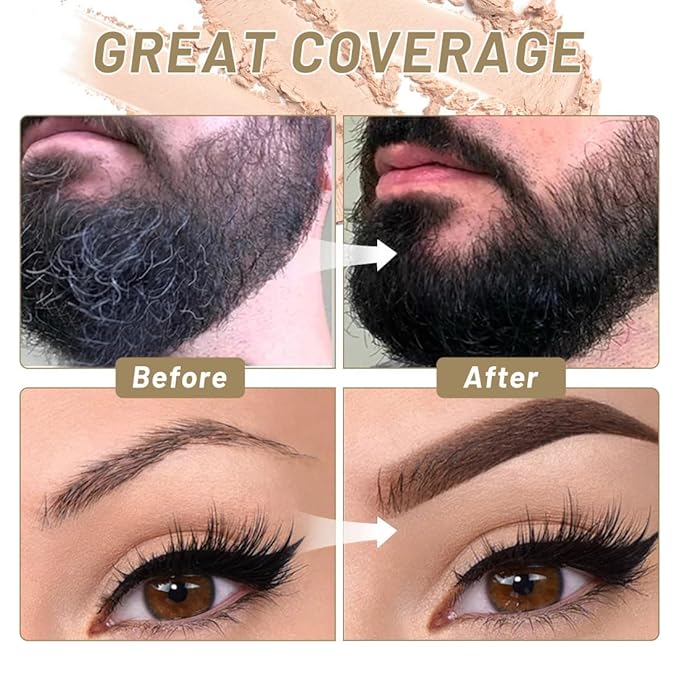 SOVONCARE Hairline Powder - Root Touch Up & Gray Hair Concealer for Men and Women, Instantly Covers Thinning Hair and Bald Spots, Natural-Looking Coverage Gray 0.35 oz