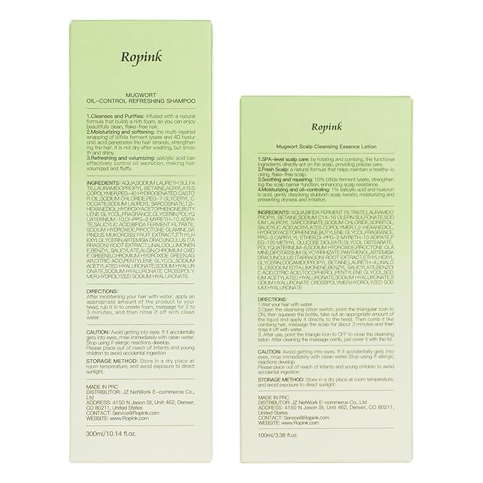 Mugwort Anti-Dandruff Scalp Care Set, Pre-Shampoo Scalp Serum with Brush & Oil-Control Shampoo, Oil-Control Refreshing formula, Soothes Itchy Scalp, Lightweight & Volumizing Hair