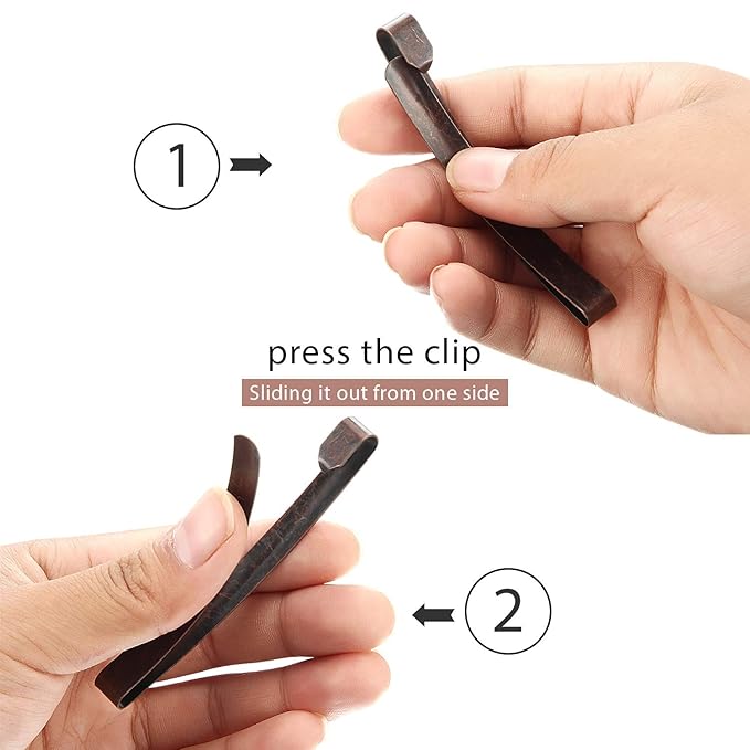 Hotop 30 Pieces Open Center Metal Barrettes Anti-slip Metal Hair Clip for Women, Assorted Colors(Slide Barrette,Black, Silver, Brown)