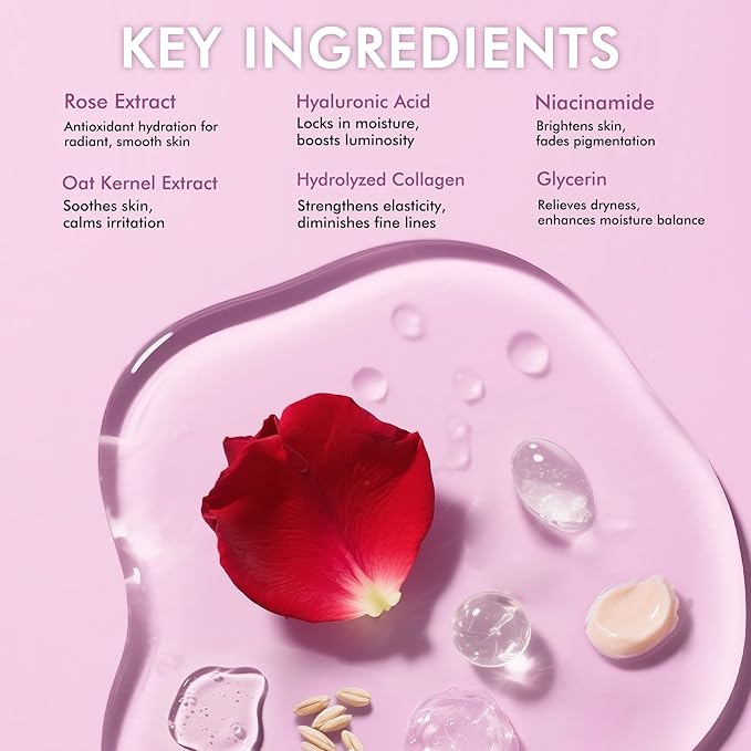 Under Eyes Patches, 40 Pairs Rose Hydrogel Eye Mask for Puffy Eyes and Dark Circles with Rose Essence, Hyaluronic Acid & Niacinamide, Deep Hydrating Eye Treatment for Men & Women