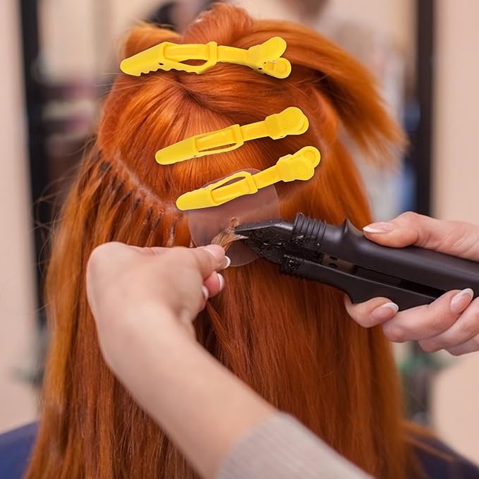 Ondder 24 Pack Alligator Hair Clips, 4.5 inch Clips for Hair Sectioning, Hair Styling Accessories for Women Men Girls Teens, Yellow