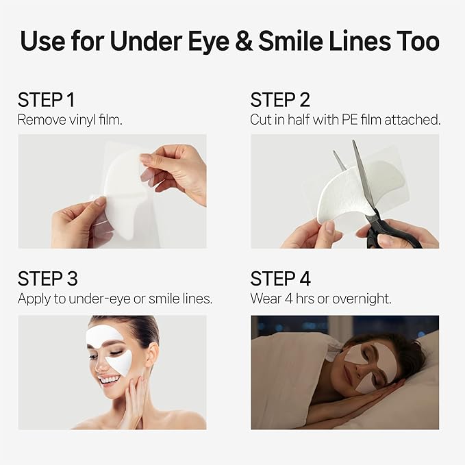 Forehead Wrinkle Patches Overnight 12ct Korean Hydrogel Anti Wrinkle Patches with Collagen, Hyaluronic Acid and Vitamin E for Forehead Lines