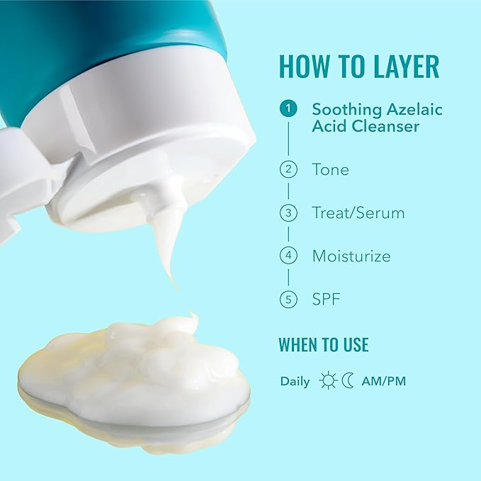 Good Molecules Soothing Azelaic Acid Cleanser – Gentle Creamy Non-Foaming Face Wash for Oily, Sensitive & Acne-Prone Skin – Vegan & Fragrance-Free 120 ml