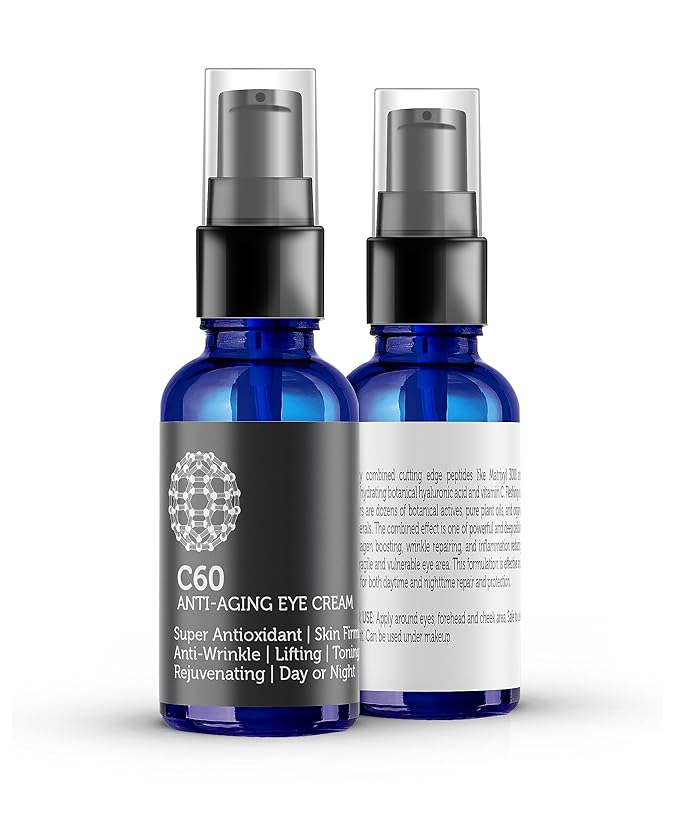 C60 Complete Skin Care Solution - Anti Aging Moisturizer, Mask, Eye Cream and Serum with Carbon 60 Superantioxidant - Brightening for Dark Spots, Even Skin Tone, Eye Area, Fine Lines & Wrinkles