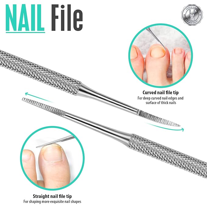 FANDAMEI Ingrown Toenail Removal Kit, Pedicure Tools, Nail Care Kit, Cuticle Trimmer, Nail Cuticle Nippers, Cuticle Kit Stainless Steel, Cuticle Clippers, Cuticle Pushers, Manicure Kit, Pedicure Kit