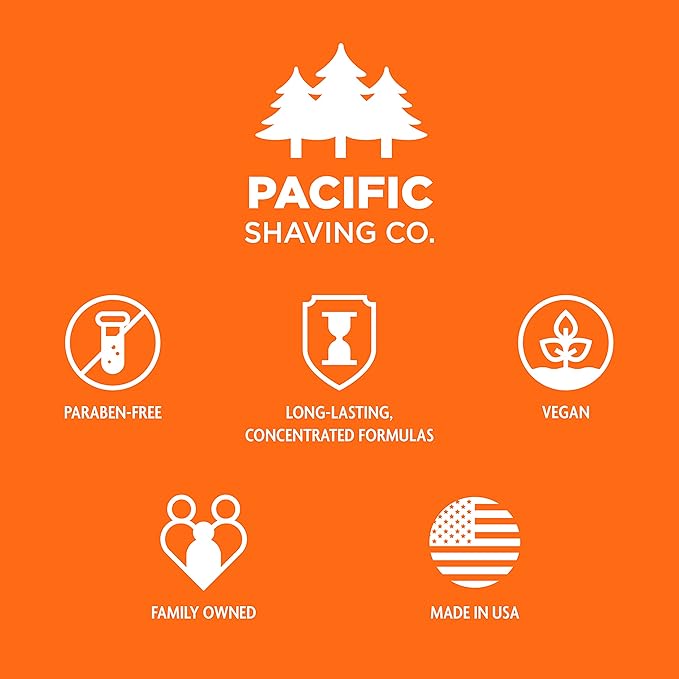 Pacific Shaving Company Caffeinated Aftershave, Men's Grooming Product - Antioxidant Daily Face Lotion + After Shave - Spearmint Post Shave Balm for Sensitive Skin (3.4 Fl Oz, 2 Pack)