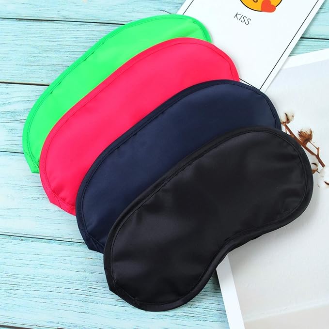 Aneco 50 Pieces Blindfold Eye Mask Shade Cover with Nose Pad and Adjustable Strap for Travel Sleep or Party Supplies