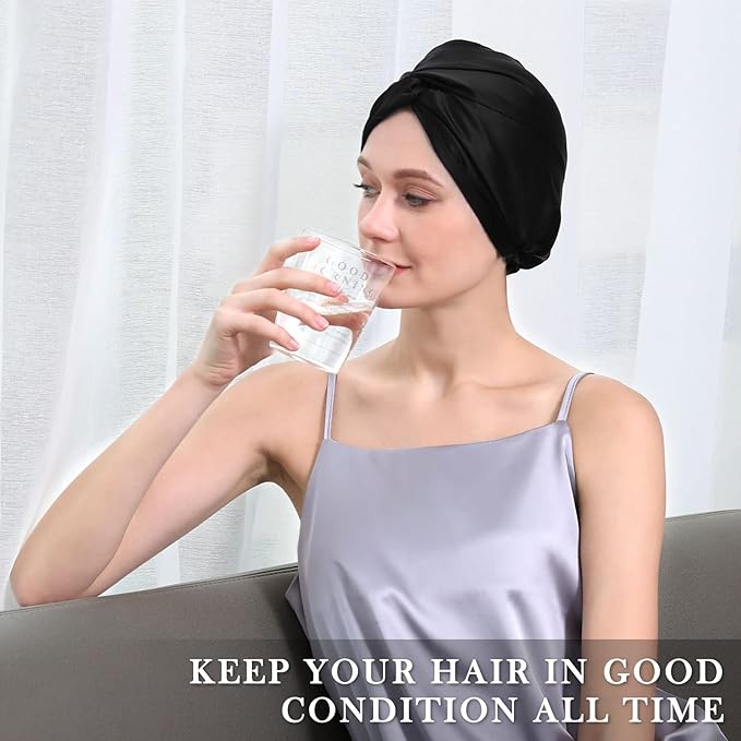 DAISYSILK 100 Pure Mulberry Silk Hair Bonnet for Sleeping Silk Hair Wrap for Women