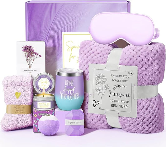 Valentines Day Gifts for Her Women Daughter Girlfriend Wife, Happy Birthday Gifts for Women Mom Her Friend Sister Wife Grandma, Self Care Gift Get Well Relaxing Spa Galentines Day Gift Basket Set