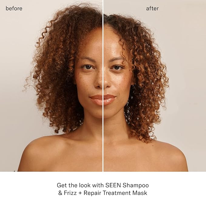 SEEN Frizz + Repair Treatment Mask - Scented- Fights Frizz, Repairs Damage for Stronger, Smoother, Healthier-Looking Hair - Safe for Sensitive Skin