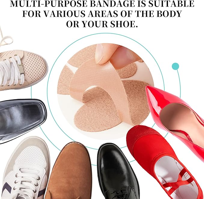 132PCS Moleskin Adhesive Pads for Feet, Flannel Adhesive Pads, Blister Prevention Padding Avoid Skin Blister, Foot Protection for Heels (12 Sheets)