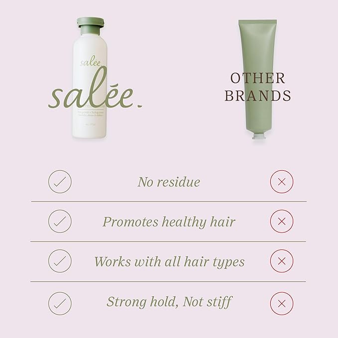Salée- Styling Cream For Hair For Women & Girls | Anti-Frizz, Smoothing, Slick Back | For Curls, Wavy & Straight Hair | Flexible Gel Hold For Shine & Flyaways | 6 oz.