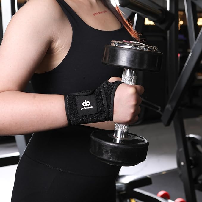 INDEEMAX 2 Pack Copper Wrist Brace Support for Carpal Tunnel, Pain Relief, Arthritis, Tendonitis, Adjustable Wrist Braces Compression Wraps Both Hands, Fit for Men and Women, Black