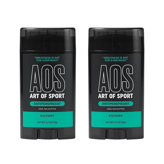 Art of Sport Men’s Antiperspirant, Eucalyptus, Made with Natural Botanicals, Made for Athletes, Victory Scent, 2.7 Ounce (Pack of 2)