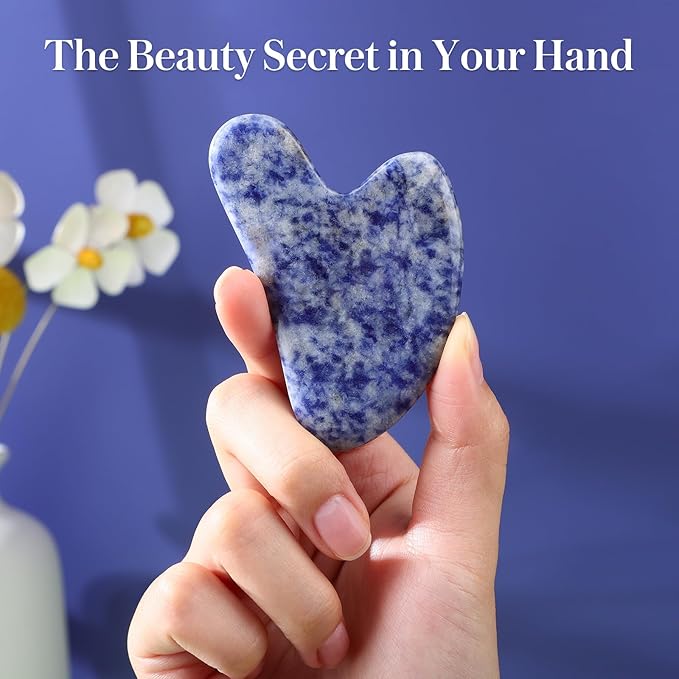 rosenice Gua Sha Facial Tools Natural Gua Sha Jade Stone for Face Skincare Facial Body for SPA