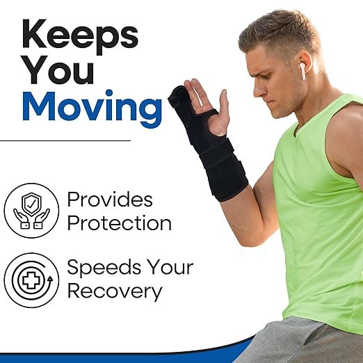 Pinky Finger Splint Boxer Fracture Brace | Ulnar Gutter Splint Hand Brace | Ring & Little Finger Splints | Broken Metacarpal Support Cast | Dupuytren's Contracture | Boxers Pinky Braces (MED RIGHT)