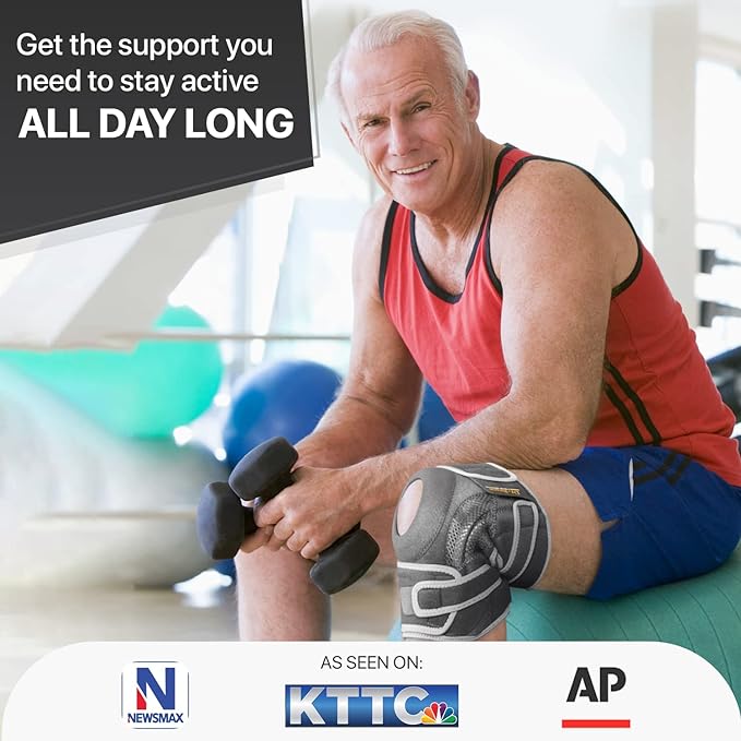 DR. BRACE ELITE Knee Brace with Side Stabilizers & Patella Gel Pads for Maximum Knee Pain Support and fast recovery for men and women-Please Check How To Size Video (Moon, X-Large)