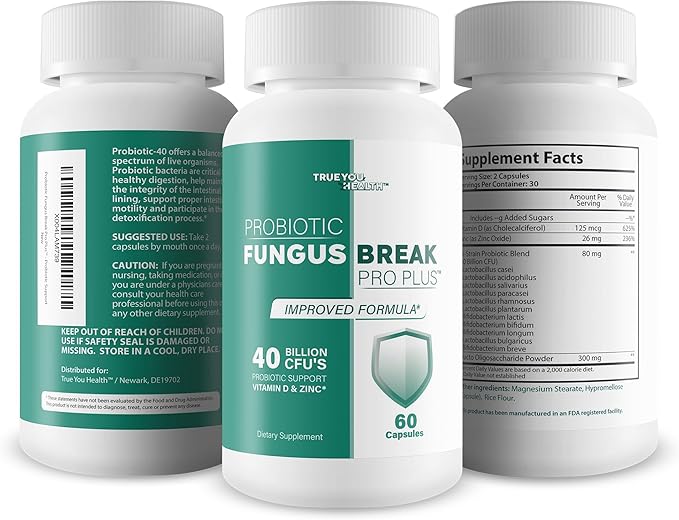 Probiotic Fungus Break Pro Plus - Improved Formula - Our Best Nail Fungus Probiotics For Nail Fungus Care - Best Nail Fungus Pills - Natural Nail Fungus Care Best Nail Fungus Treatment Probiotic Pills