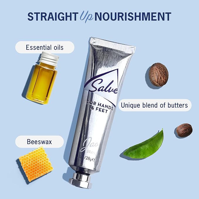 Jao Brand Hand Salve | Moisturizer For Hands & Body | Softens & Smoothens | Hand Balm For Dry Skin | Made With Natural Ingredients | No Parabens, No Sulfates | 1 oz