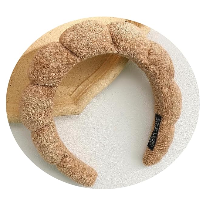 Spa Headbands for Washing Face Makeup Skin Care Headband Women Bubble Facial Beauty Headbands Puffy Shower Towel Band Hair Headband