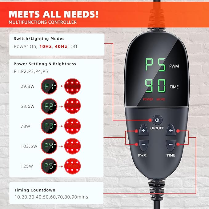 Red Light Therapy, Infrared Light Therapy 31.6" * 11.8" Large Wrap Pad 360LEDs for Body Back Waist Knee Joint Pain Relief, Muscle Repair, Decrease Inflammation, Ideal Gift