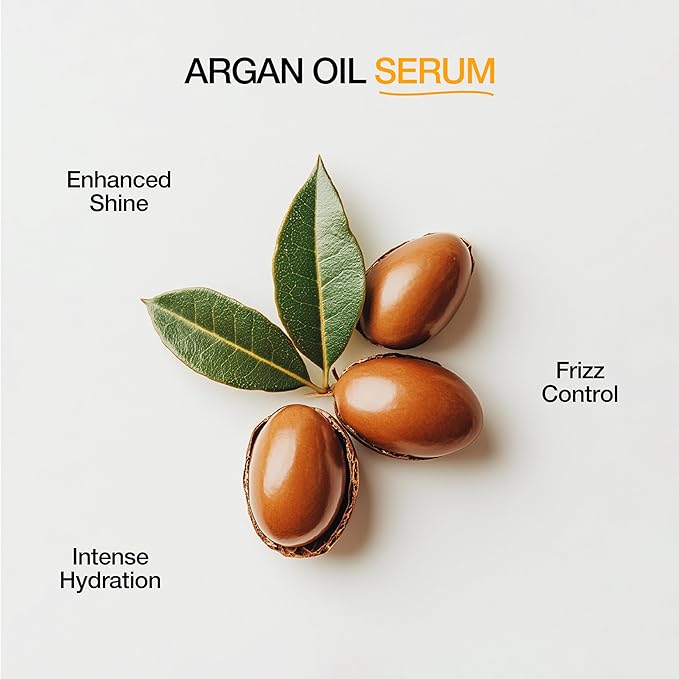 GK HAIR Travel Size Hair Oil - Vegan Argan Oil Frizz Ease Serum- Adds Smooths, Softness & repair Split Ends Paraben, Phthalate and Sulfate Free Pack of 2(0.34 oz)