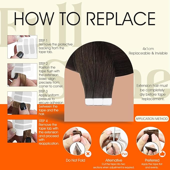 Full Shine Blonde Hair Extensions Tape in Color 2 Dark Brown Tape in Extensions Human Hair 28Inch Long Extension Seamless Skin Weft for Hair Volume Boost 100G 40Pcs