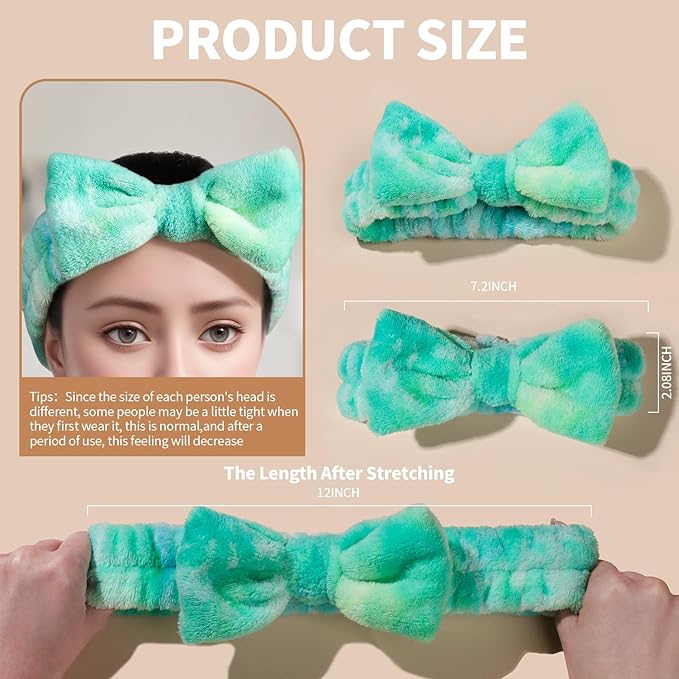 Teenitor Makekup Headband, 5pcs Spa Headband for Washing Face, Skincare, Face Mask