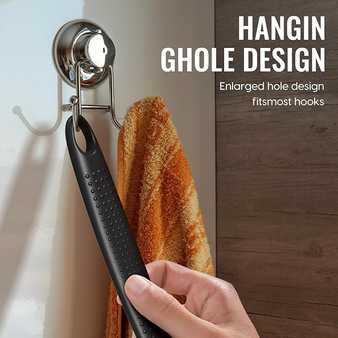 Silicone Back Scrubber for Shower, 17in Lengthen Long Handle Body Brush, Double Sided Shower Brush for Shower Exfoliating and Massage Can Produce Rich Foam, Long Handle Back Scrubber for Men