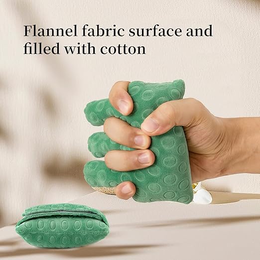 Adjustable Removable Finger Separator Protector Hand Contracture Cushion Padding Pillow Prevention Aid Training Tool With Fingers Hands Splints (Green)