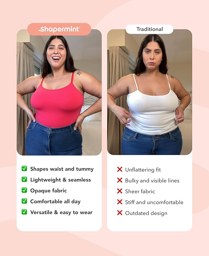 SHAPERMINT Bodysuit Women Shapewear - Tummy Control Body Suit for Women - Seamless Compression Slimming Shaping Bodysuit