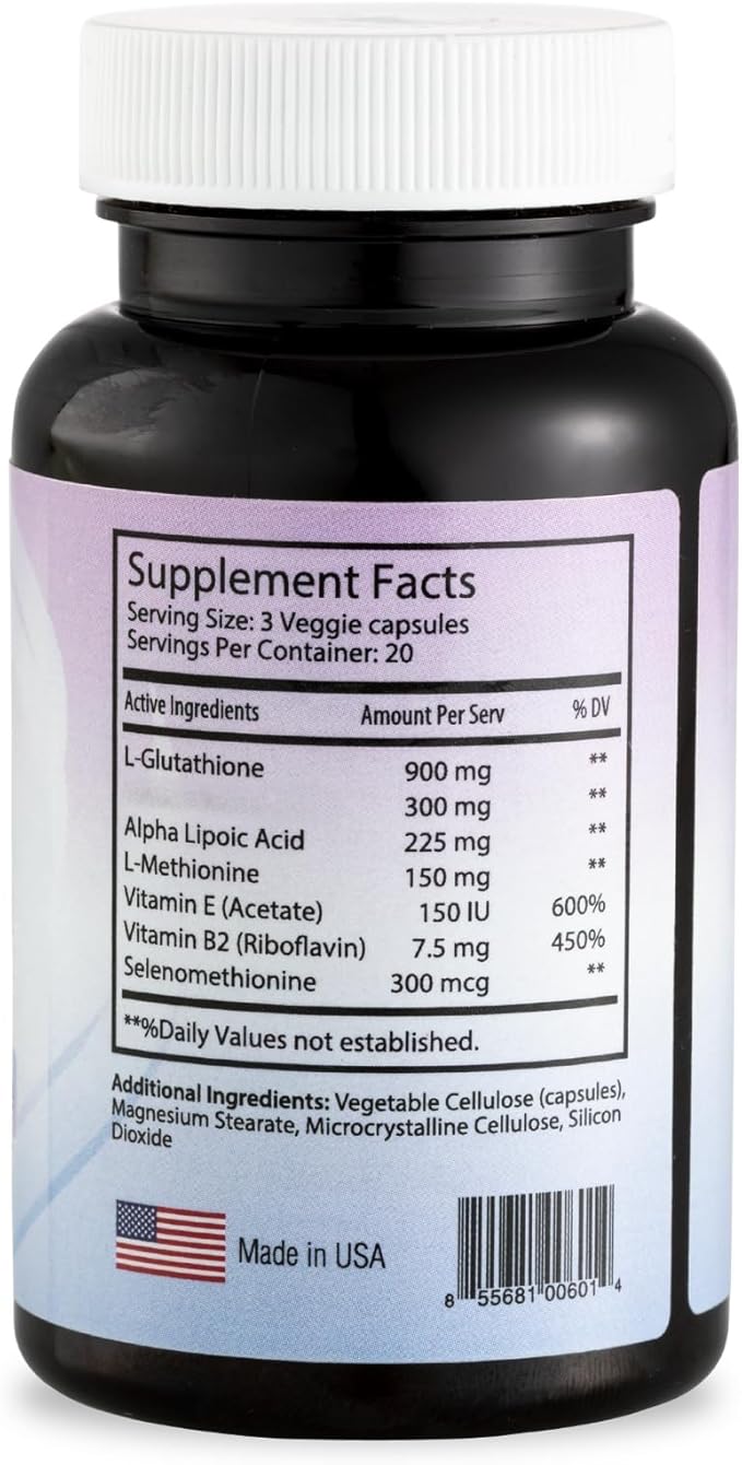 Relumins Advance White Active Glutathione Complex - Max Dose 900mg Glutathione with 6X Boosters, ALA & NAC - Anti-Aging Skin Brightening Supplement for Self-Care - 60 Caps x 3 Bottles