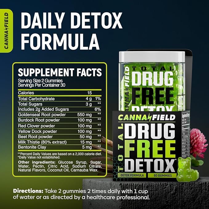 Full Body Cleanse Detox Gummies, Liver, Gut & Kidney Cleanse Detox & Repair with Milk Thistle & Duck Flower Plant, Complete Digestive Health Supplement, Heavy Metal Cleanse, 60 Gummies