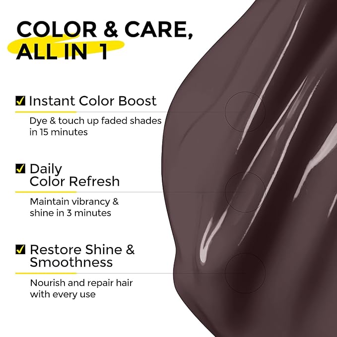 COLORLOMO Semi Permanent Hair Color - 6 oz Color Depositing Conditioner with Shea Butter & Almond Oil- Color Conditioner Depositing Hair Mask - Vegan, Paraben, Ammonia & Sulfate Free -Light Ash Brown