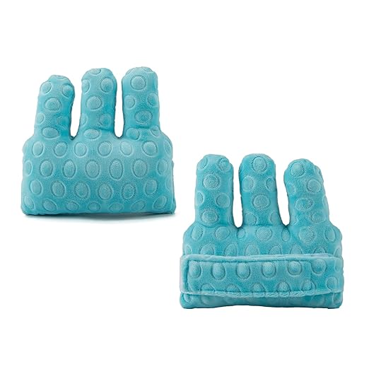 Adjustable Removable Finger Separator Protector Hand Contracture Cushion Padding Pillow Prevention Aid Training Tool With Fingers Hands Splints (Blue)