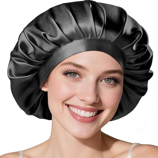 LitBear 100% Mulberry Silk Bonnet for Sleeping Women, 22 Momme Silk Hair Wrap with Elastic Band for Long Short Curly Hair