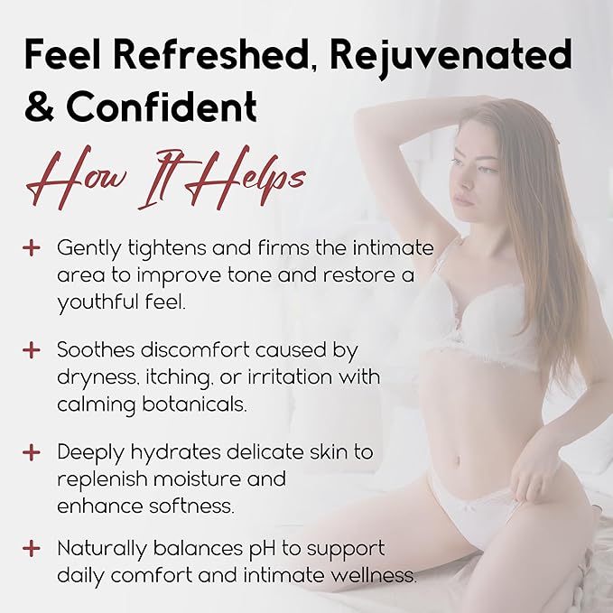 Vag Tightening Gel for Intimate Hydration & Rejuvenation - Natural Tightening Support for Vag Health - Feminine Care Gel for Dryness, Firmness & Moisture Balance (1.23 Fl Oz (Pack of 1))