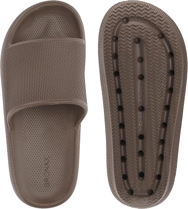 BRONAX Pillow Slippers for Women and Men | House Slides Shower Sandals | Cushioned Thick Sole
