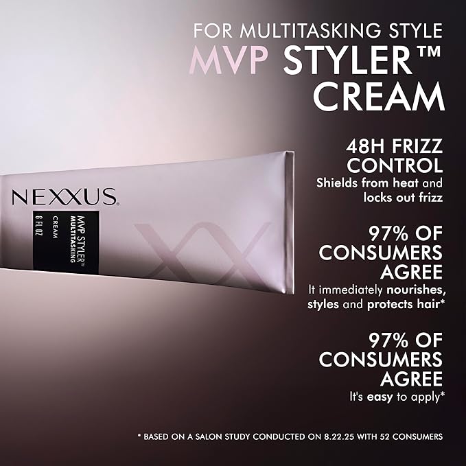 Nexxus Styling Cream MVP Styler Hybrid Multitasking Hair Cream Powered by MVP Multi-Verse Polymers 6 oz