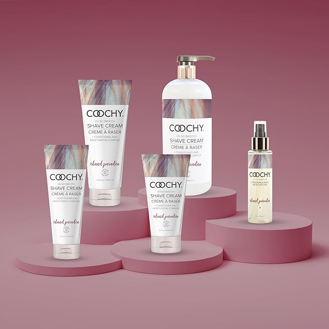 Coochy Shave Cream - Moisturizing Shave Lotion - Gentle Intimate Shaving Cream - For Bikini Area, Underarms, Legs & More - Rash-Free, Hydrating Formula - Island Paradise, 7.2 oz