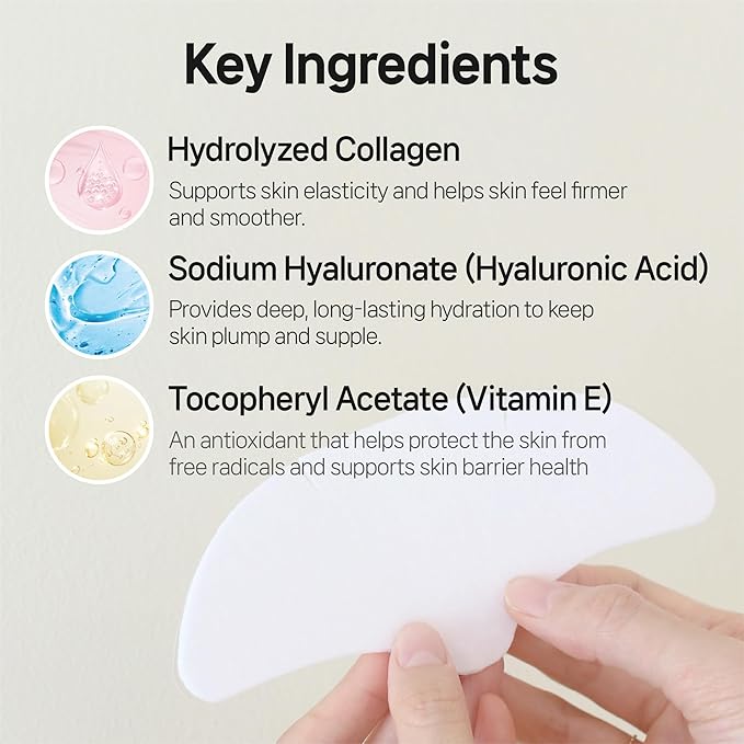 Forehead Wrinkle Patches Overnight 12ct Korean Hydrogel Anti Wrinkle Patches with Collagen, Hyaluronic Acid and Vitamin E for Forehead Lines