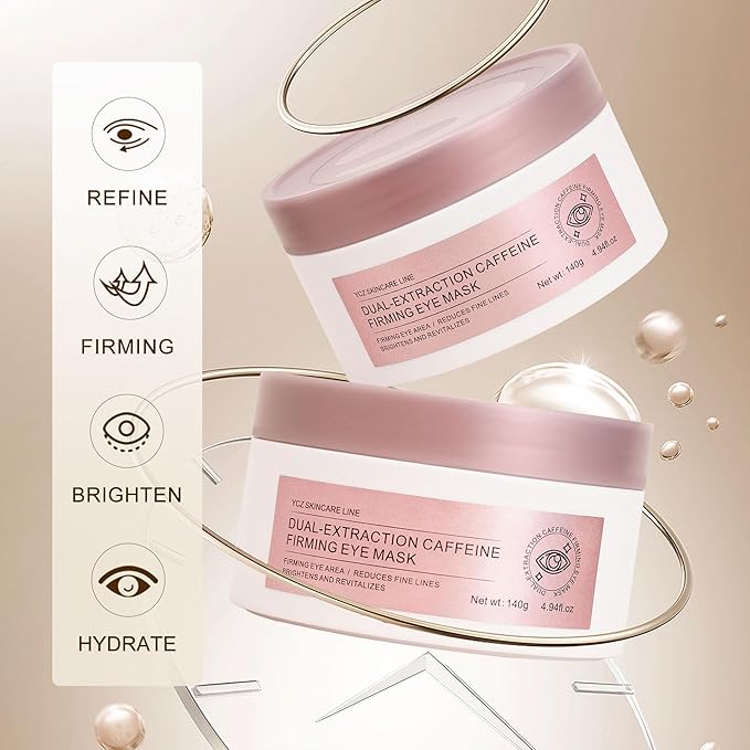 Ycz Under Eye Patches (30 Pairs) – Caffeine Eye Masks for Puffy Eyes, Dark Circles & Fine Lines, Depuffing, Hydrating & Wrinkle-Smoothing, 360° Full Eye Area Care, Birthday Gifts for Women