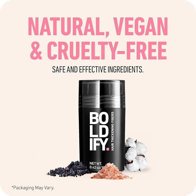 BOLDIFY Hair Fibers (12.5g) - Fill In Thinning and Fine Hair for an Instantly Fuller, Thicker Look - 14 Shades for Women & Men - Medium Blonde