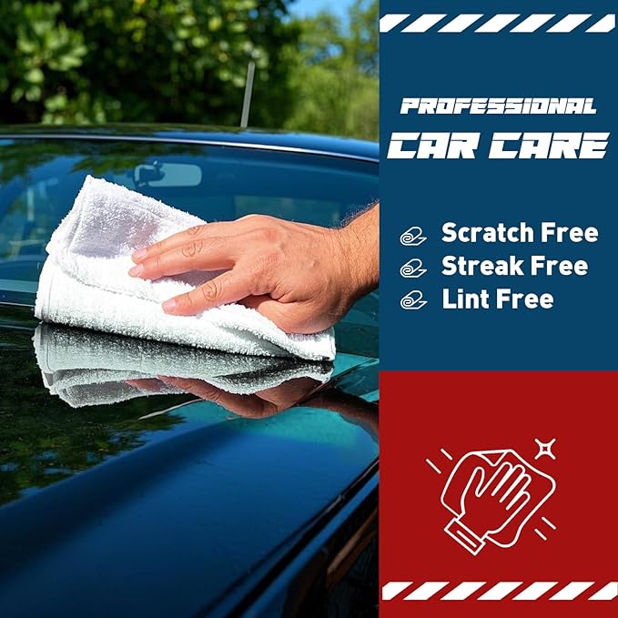 White Microfiber Cleaning Cloths Bulk-400 Pack, Microfiber Towels Bulk, Towels for Cars, Cleaning Rags White (12x12 inches)