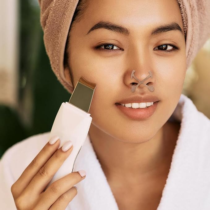 Luxshiny 10pcs Elastic Wing of Nose Corrector Strips Self-Adhesive Nose Shaping Stickers for Wide Nostrils Home Use