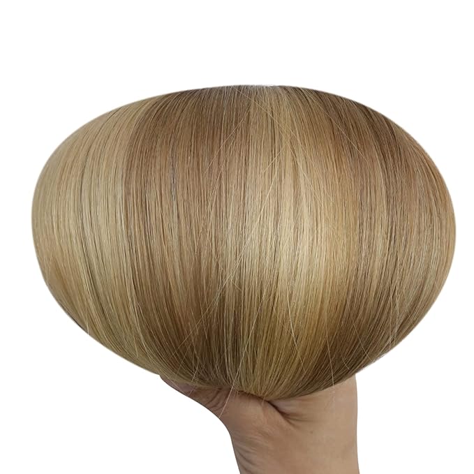 Full Shine Virgin Tape in Hair Extensions Injection Tape ins Extensions Color 3/8/22 Balayage Tape ins Human Hair 20Inch Seamless Invisible Hair Extensions 12.5Gram Straight Real Human Hair 5Pcs